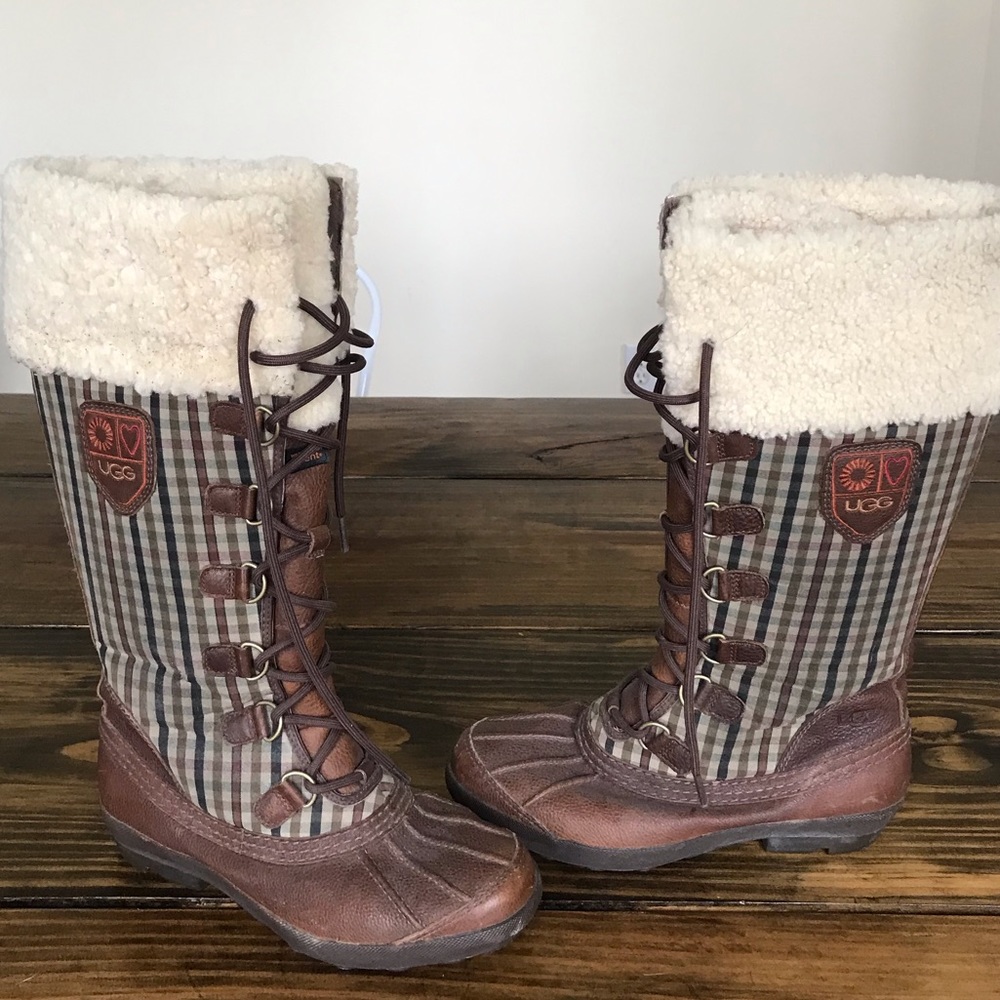 7.5 women’s Sherpa lined Ugg boots - Picture 1 of 8